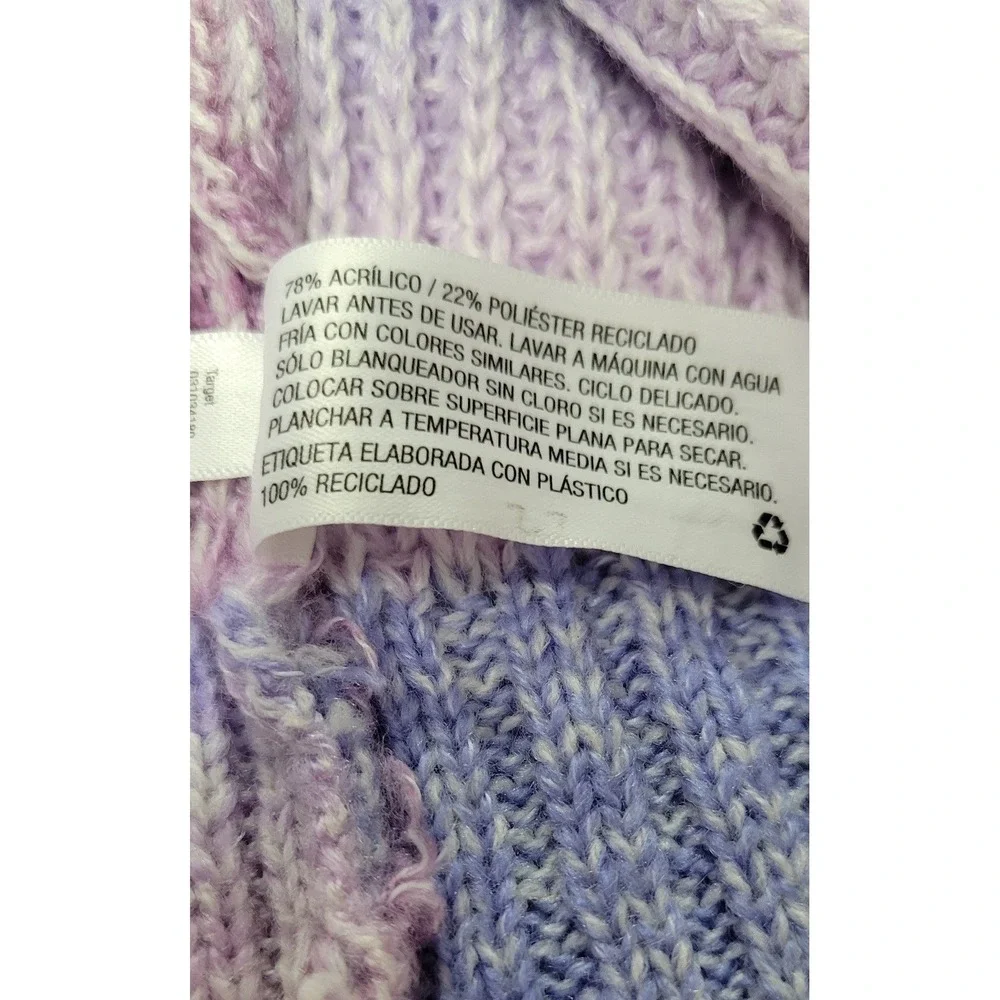 Cat & Jack Girls Purple Pink Ombre Space Dye Open Front Cardigan Sweater 3T